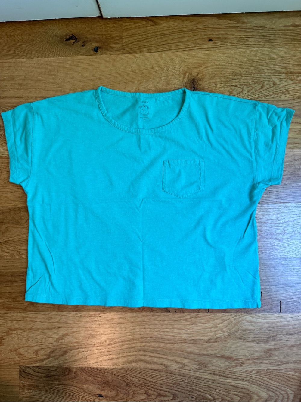 Women’s JCrew Teal Short-Sleeve Pocket Tee
